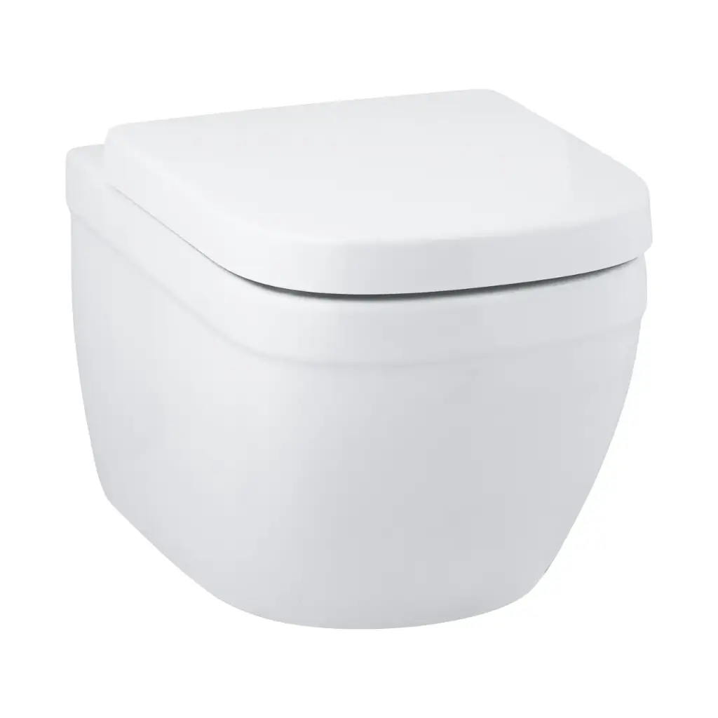 39328I0H & 39330002 EURO CERAMIC WALL HUNG WC  WITH PUREGUARD, CHROME & WC SEAT COVER - GROHE